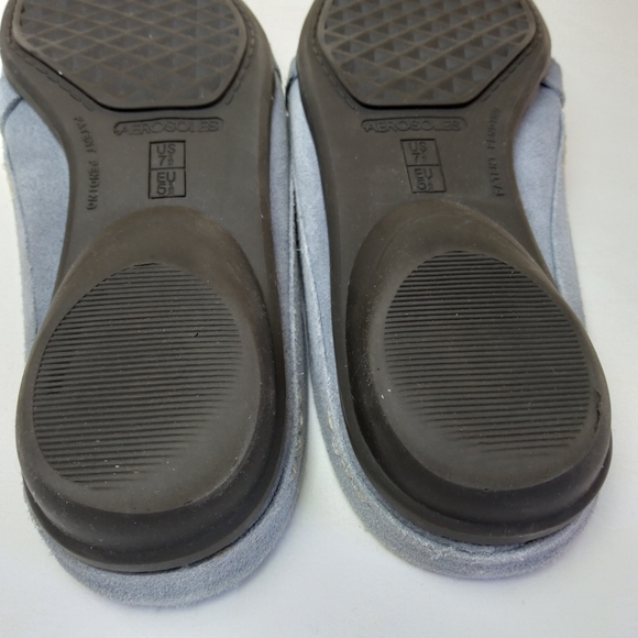 Aerosoles Marine Bio Light Blue Suede Slide Mule Shoes 7.5B - Picture 8 of 15